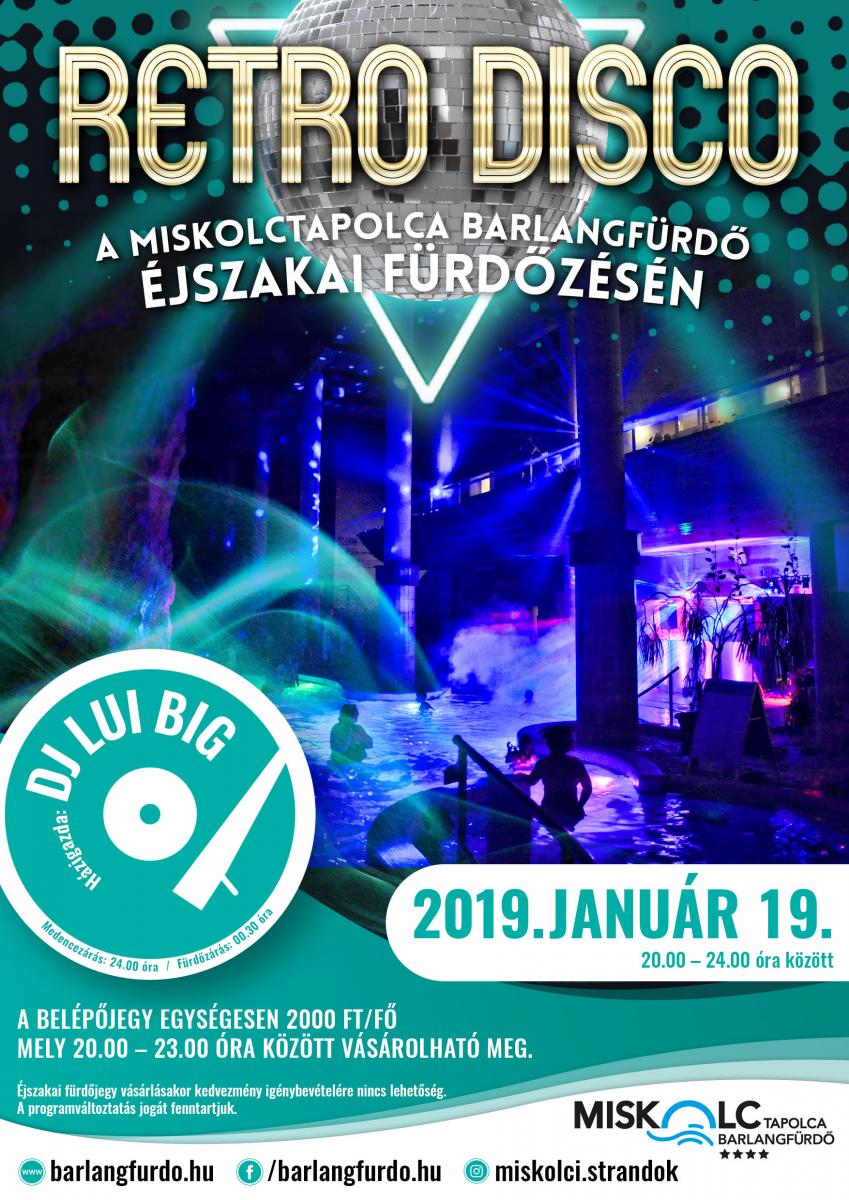 Retro Disco a Miskolctapolca Barlangfürdő éjszakai fürdőzésén