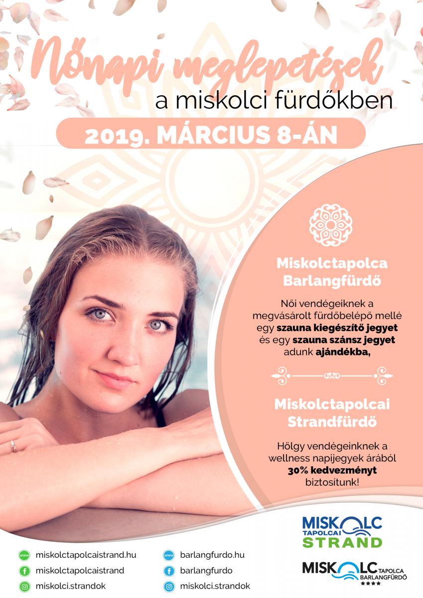 Nőnapi meglepetések a miskolci fürdőkben