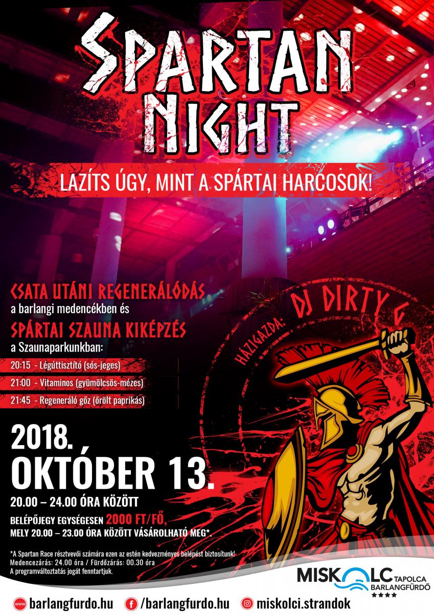 Spartan Night a Miskolctapolca Barlangfürdő éjszakai fürdőzésén!