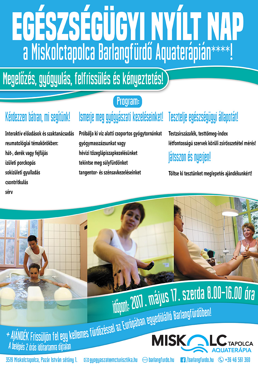Egészségügyi nyílt nap a Miskolctapolca Barlangfürdő Aquaterápián****!
