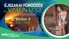 Szombaton ismét Éjszakai fürdőzés és szaunaest